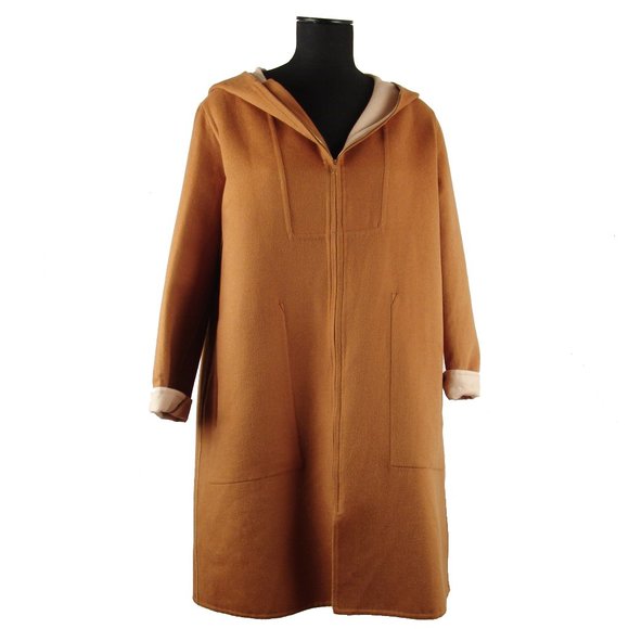 NEW Authentic HERMES Hooded Coat Jacket Zippered EU 34 Manteau Trois-Quarts - Picture 13 of 16